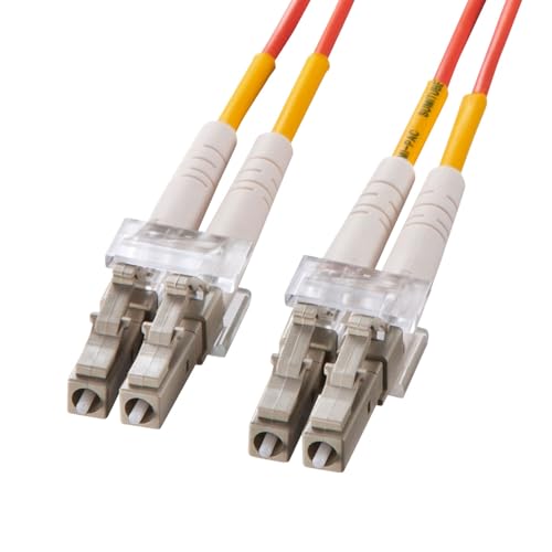 オレンジ/1m/HKB-LCLC5-01N・Size:1m・パッケージ個数:1・ギガビットイーサネット1000BASE-SXに対応しています。・低損失で長距離伝送が可能です。・広帯域で高い周波数の信号伝送が可能です。・外部からの電磁誘導がないので、ノイズ対策も万全です。・細径・軽量で敷設の際、非常に有利です。●ギガビットイーサネット1000BASE-SXに対応しています。 ●低損失で長距離伝送が可能です。 ●広帯域で高い周波数の信号伝送が可能です。 ●外部からの電磁誘導がないので、ノイズ対策も万全です。 ●細径・軽量で敷設の際、非常に有利です。 ●シリアルナンバー貼付けで、万一問題が発生した場合の早期原因究明に努めます。 ■光ファイバコア径：50μm ■光ファイバクラッド径：125μm ■ファイバ種別：マルチモード ■芯数：2芯 ■ケーブル長：1m ■コネクタ形状：LCコネクタ×2−LCコネクタ×2 デュプレックスタイプ、分割可能 ■コネクタ研磨：PC研磨 ■ケーブル特性： 適合規格/1000BASE-LX、1000BASE-SX バッファ芯径/900ミクロン タイプ/屋内用 ■標準外径：2.0mm×4.0mm ■ケーブルカラー：オレンジ ■形状仕様タイプ：めがね ■光ファイバTIA規格：OM2 ■使用環境：屋内用 ■光ファイバ分類：グレートインデックス（GI） ■光波長：850nm、1300nm