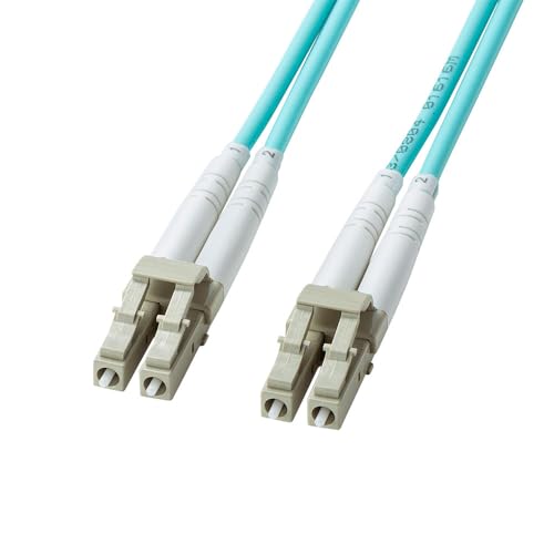 ブルー/3m/HKB-HOM3LCLC-03・Size:3m・パッケージ個数:1・10GBASE-SR/SW規格伝送に対応する10ギガビット高速通信が可能なマルチモードOM3仕様準拠の光ファイバーケーブルです。・データーセンターなどにおいて10GBASE-Sの長距離通信（最長300m）を行う場合に最適です。・広帯域で高い周波数の信号伝送が可能、また低損失で長距離伝送が可能です。・外部からの電磁誘導がないので、ノイズ対策も万全です。・ステンレススパイラルで内部補強されたメガネ型2芯仕様で、踏み付けに、挟み込みにも強い構造です。●10GBASE-SR/SW規格伝送に対応する10ギガビット高速通信が可能なマルチモードOM3仕様準拠の光ファイバーケーブルです。 ●データーセンターなどにおいて10GBASE-Sの長距離通信（最長300m）を行う場合に最適です。 ●広帯域で高い周波数の信号伝送が可能、また低損失で長距離伝送が可能です。 ●外部からの電磁誘導がないので、ノイズ対策も万全です。 ●ステンレススパイラルで内部補強されたメガネ型2芯仕様で、踏み付けに、挟み込みにも強い構造です。 ●分割可能なコネクタで、1芯（シンプレックス）接続に使用することも可能です。 ●火災の延焼原因から守る、難燃規格に適合しています。 ■光ファイバコア径：50μm ■光ファイバクラッド径：125μm ■ファイバ種別：マルチモード ■芯数：2芯 ■ケーブル長：3m ■コネクタ形状：LCコネクタ×2-LCコネクタ×2 デュプレックスタイプ、分割可能 ■コネクタ研磨：UPC研磨 ■ケーブル特性： 波長/850nm、1300nm 伝送損失/3.0dB/km以下、1.0dB/km以下 全モード励振帯域/1500MHz・km以上、500MHz・km以上 限定モード励振帯域/000MHz・km、− ■標準外径：3.0mm×6.0mm ■ケーブルカラー：アクア（水色） ■形状仕様タイプ：めがね 補強型 ■光ファイバTIA規格：OM3 ■使用環境：屋内用 ■光ファイバ分類：グレートインデックス（GI） ■光波長：850nm、1300nm ■適合規格：10G BASE-SR/SW対応 ■難燃性：Eca等級
