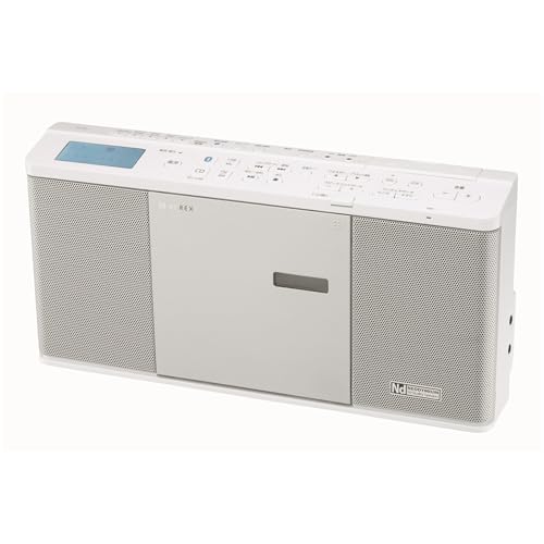 Bluetooth送受信対応スリムコンパクトタイプホワイト/薄型コンパクト/AX-ANX2(W)・パッケージ個数:1・?【Bluetooth送受信機能を搭載】 スマートフォンなどの音源を本体で再生する「受信」だけでなく、本機で再生したCDやラジオの音をワイヤレスイヤホンやスピーカーへ飛ばして聴ける「送信」機能にも対応しています。・?【多彩なメディアの再生が可能】 音楽CD（CD-DA）のほか、CD-R/RW、SDカード、USBメモリーに記録されたMP3オーディオファイルの再生に対応。これ一台で様々な音源を楽しめます。・?【厚みのある高音質、密閉型スピーカー構造】 実用最大出力2.2W+2.2Wのステレオスピーカーを採用。スピーカーを密閉構造にすることで、明瞭度が高く、厚みのある音質を実現しました。・?【便利な入出力端子と操作性】 外部入力およびヘッドホン端子（3.5mmステレオミニジャック）を搭載。また、手元で簡単に操作できる「スリムリモコン」や、語学学習に便利な「スピードコントロール」「A-Bリピート」機能も備えています。東芝 CDラジオ AX-ANX2 - Bluetooth送受信機能＆多彩なメディア再生対応 【BluetoothR送受信機能を搭載】 スマートフォンなどの音源を本体で再生する「受信」機能に加え、本機で再生したCDやラジオの音をワイヤレスイヤホンやスピーカーへ飛ばして聴ける「送信」機能にも対応。場所を選ばず、自由なリスニングスタイルを楽しめます。 【厚みのある高音質「密閉型スピーカー構造」】 実用最大出力2.2W＋2.2Wのステレオスピーカーを採用。スピーカーを独立したボックスに収める「密閉構造」にすることで、明瞭度が高く、厚みのある音質を実現しました。 【多彩なメディアに対応：CD / SD / USB】 音楽CD（CD-DA）はもちろん、CD-R/RW、SDカード、USBメモリーに記録されたMP3オーディオファイルの再生が可能。さらに、CDやラジオの音をSDカードやUSBメモリーにMP3形式で録音することもできます。 【語学学習に便利な機能が充実】 再生速度を0.5倍〜1.5倍（11段階）に調節できる「スピードコントロール」や、指定した区間を繰り返し再生する「A-Bリピート」、トラックを10個ずつ飛ばせる「+10スキップ」など、学習をサポートする機能が満載です。 【使いやすい操作性とラジオ機能】 AM/FM2バンドラジオ（ワイドFM対応）。お好みの放送局を最大10局までプリセットできるボタンを天面に配置し、ワンタッチで選局が可能です。手元で操作できるスリムリモコンも付属しています。
