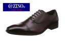 環境にやさしいコンポジションレザー仕様!@ZINO/アットジーノ 紳士靴 抗菌 消臭 ビジネス ZN-3810 ワイン ストレートチップ 内羽根(4)