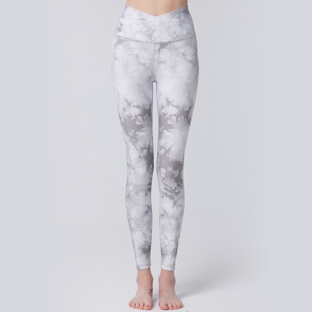ストレスフリーハイウエストパンツ／ライトグレーホワイト easyoga イージーヨガ ヨガウェア レギンス パンツ かわいい オシャレ ホットヨガ