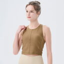 【SALE 20%OFF 送料別】ハイネックホルタークロップドタンク/ウォールナット easyoga イージーヨガ ヨガウェアトップス かわいい オシャレ ヨガ...