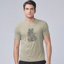 メンズホーリーガネーシャTシャツ/マールグリーン easyoga イージーヨガ ヨガウェア オシャレ ヨガ ホットヨガ ピラティス