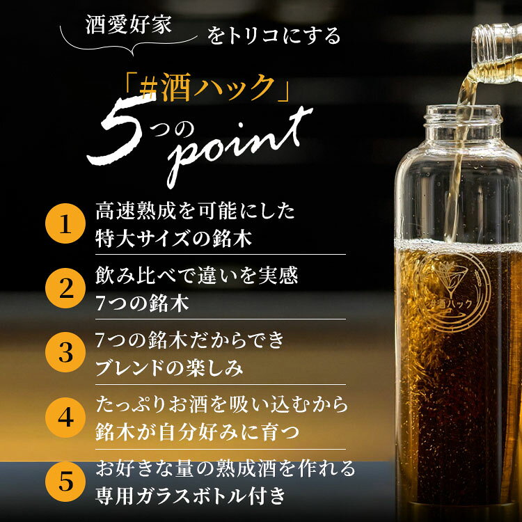 【クーポン発行中】酒熟成キット ＃酒ハック 人気セット あかつきさんおすすめセット 銘木 3種類 専用ボトル付 ソフトケース付 樽熟成酒 お酒キット 酒愛好家 国産銘木 お酒好き eatoki-r-10000644 EAToki サンプル画像3