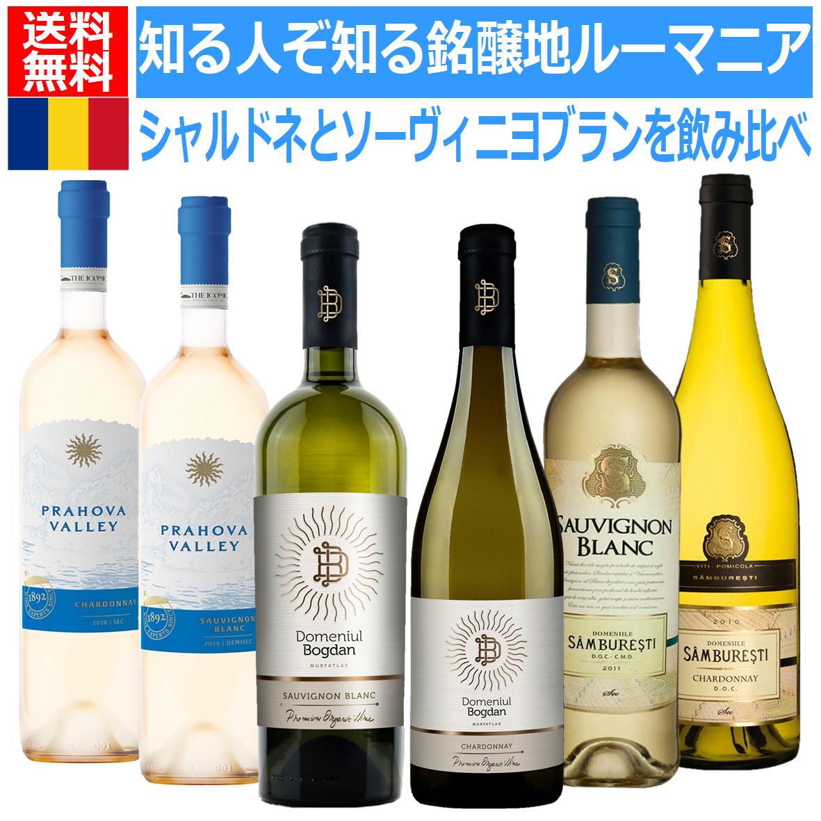 ワイン飲み比べセット あなたの知らない東欧の銘醸地ルーマニアのシャルドネとソーヴィニヨンブランを飲み比べ！！第3弾　ルーマニア ワイン ワインセット 白ワイン シャルドネ　ソーヴィニヨンブラン　東欧ワイン