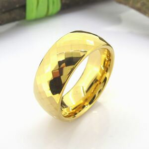 リング タングステン 8mm幅 ゴールド 11号 13号 15号 17号 19号 21号 23号 送料無料 ジュエリー アクセサリー 指輪 メンズ レディース ...
