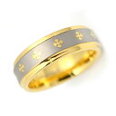 リング タングステン 6mm幅 クロス 刻印 ゴールド 7号 9号 11号 13号 15号 17号 19号 21号 23号 送料無料 ジュエリー アクセサリー ...
