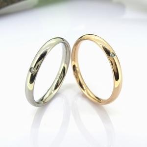 ペアリング ステンレス 天然 ダイヤモンド 送料無料 ジュエリー アクセサリー シルバー ピンクゴールド 甲丸 リング 5号 7号 9号 11号 13号 15号...