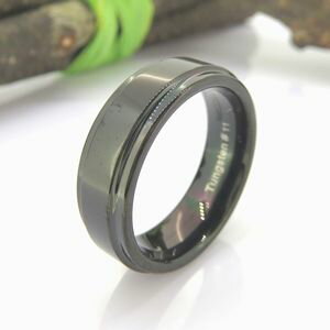 リング タングステン 6mm幅 ブラック 7号 9号 11号 13号 15号 17号 19号 21号 23号 ジュエリー アクセサリー 指輪 メンズ レディース...