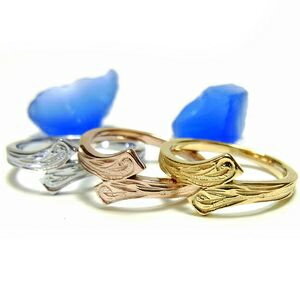 ハワイアン ジュエリー ステンレス リング 送料無料 イエローゴールド ピンクゴールド マリッジ 結婚指輪 ペア アクセサリー 7号 9号 11号 13号 15...