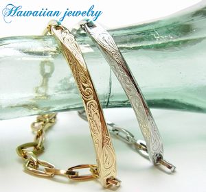ハワイアン ジュエリー ステンレス ブレスレット バングル 送料無料 ゴールド シルバー プルメリア スクロール ホヌ ペア アクセサリー レディース メンズ ...