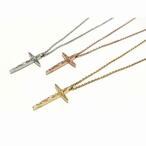 ハワイアン ジュエリー ネックレス ステンレス 送料無料 十字架 クロス K14 ペンダント シルバー イエローゴールド ピンクゴールド ペア アクセサリー レ...