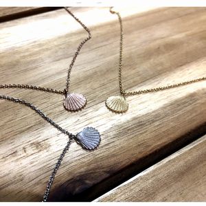 ハワイアン ジュエリー ネックレス ステンレス 送料無料 シェル 貝 シルバー イエローゴールド ピンクゴールド ペンダント K14 ペア アクセサリー レディ...