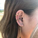 ハワイアン ジュエリー イヤーカフ ステンレス 片耳用 2連風 スクロール シルバー イエローゴールド ピンクゴールド アクセサリー レディース メンズ ギフト...