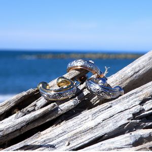 ハワイアン ジュエリー イヤーカフ ステンレス 送料無料 片耳用 スクロール プルメリア シルバー イエローゴールド ピンクゴールド アクセサリー レディース ...