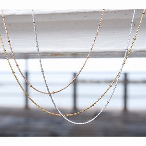 ジュエリー ネックレス ステンレス スネーク ボール スクロール チェーン イエローゴールド シルバー ピンクゴールド ペア アクセサリー レディース メンズ ...