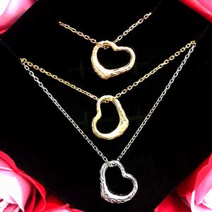 ハワイアン ジュエリー ネックレス ステンレス 送料無料 オープン ハート スクロール 波 ペンダント イエローゴールド ピンクゴールド シルバー ペア アクセ...