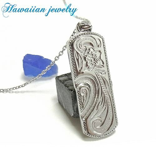 ハワイアン ジュエリー ネックレス ステンレス 送料無料 ペンダント プレート プルメリア スクロール ホヌ ペア アクセサリー レディース メンズ ギフト プ...