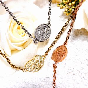 ハワイアン ジュエリー ブレスレット ステンレス 送料無料 イエローゴールド シルバー コイン スクロール ペア アクセサリー レディース メンズ ギフト プレ...