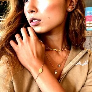 ハワイアン ジュエリー ブレスレット ステンレス 送料無料 イエローゴールド シル...