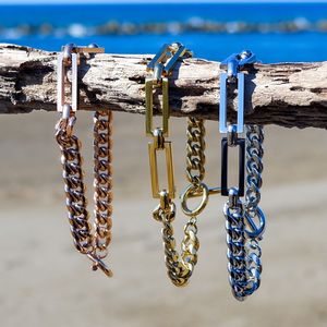 ジュエリー ステンレス ブレスレット 送料無料 イエローゴールド ピンクゴールド シルバー サージカル 喜平 マンテル 太チェーン ペア アクセサリー レディー...