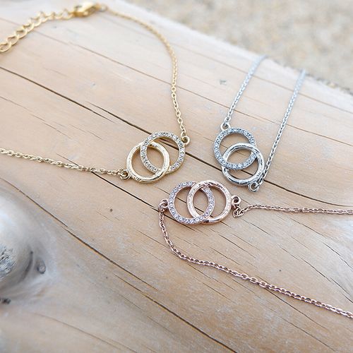 ハワイアン ジュエリー ブレスレット ステンレス 送料無料 ジルコニア 無限マーク イエローゴールド ピンクゴールド シルバー チェーン ペア アクセサリー レ...