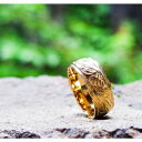 ハワイアン ジュエリー リング ステンレス 送料無料 イエローゴールド スクロール 波 ペア アクセサリー 7号 9号 11号 13号 15号 17号 19号 ...