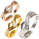 ハワイアン ジュエリー ステンレス リング 送料無料 スクロール クロス シルバー イエローゴールド ピンクゴールド アクセサリー 7号 9号 11号 13号 ...