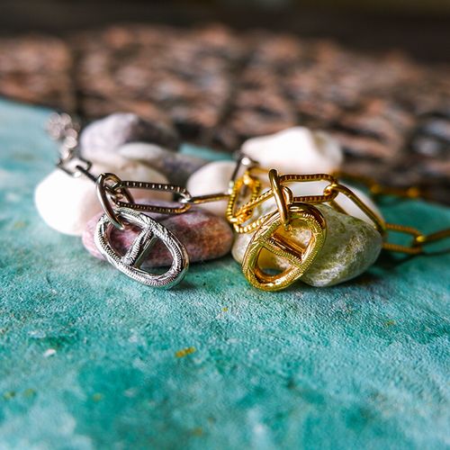 ハワイアン ジュエリー ステンレス アンクレット 送料無料 シルバー イエローゴールド ピンクゴールド アクセサリー マリン クラシカル スクロール レディース...