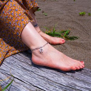 ハワイアン ジュエリー ステンレス アンクレット 送料無料 シルバー イエローゴールド ピンクゴールド アクセサリー ホースシュー 馬蹄 スクロール レディース...