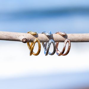 ハワイアン ジュエリー リング ステンレス イヤカフ ピアス シルバー イエローゴールド ピンクゴールド ペア アクセサリー 指輪 ring レディース メンズ...