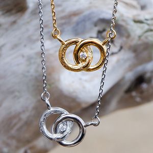 ハワイアン ジュエリー ネックレス ステンレス 送料無料 キュービックジルコニア ペンダント シルバー イエローゴールド ピンクゴールド ペア アクセサリー レ...