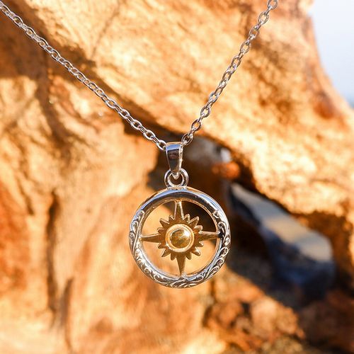 ハワイアン ジュエリー ネックレス ステンレス 送料無料 ゴールド SUN 太陽 スクロール イエローゴールド シルバー ペア アクセサリー レディース メンズ...