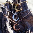 ハワイアン ジュエリー ネックレス ステンレス 月 三日月 ムーン イエローゴールド シルバー ピンクゴールド ペア アクセサリー レディース メンズ ギフト ...