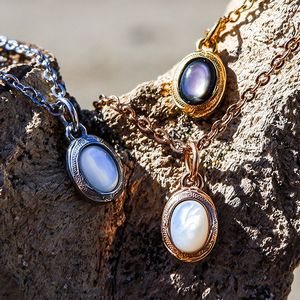 ハワイアン ジュエリー ネックレス ステンレス シェル イエローゴールド シルバー ピンクゴールド ペア アクセサリー レディース メンズ ギフト プレゼント