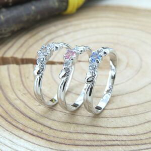 ピンキーリング SILVER925 送料無料 クリスタル 1号 3号 5号 7号 ジュエリー アクセサリー 指輪 レディース ギフト プレゼント