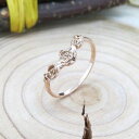 ピンキーリング ピンクゴールド リング 送料無料 ジュエリー アクセサリー 指輪 薔薇 ローズ 1号 3号 5号 7号 9号 11号 13号 15号 17号 レ...