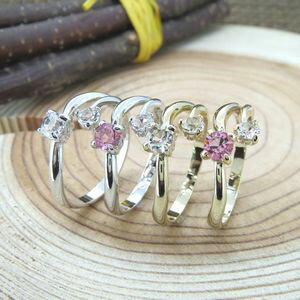 ピンキーリング クリスタル ジュエリー アクセサリー 指輪 リング シルバー ゴールド 爪止め 1号 3号 5号 7号 9号 11号 13号 15号 レディース ギフト プレゼント