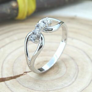 ピンキーリング リング クリスタル 送料無料 シルバー 1号 3号 5号 7号 9号 11号 13号 15号 ジュエリー アクセサリー 指輪 クリスタルライン ...