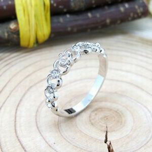 ピンキーリング リング クリスタル 送料無料 シルバー 1号 3号 5号 7号 9号 11号 13号 15号 ジュエリー アクセサリー 指輪 ファッション レデ...