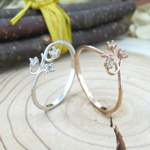 ピンキーリング SILVER925 リング クリスタル 送料無料 シルバー ピンクゴールド 1号 3号 5号 7号 9号 11号 13号 15号 17号 ジュエリー アクセサリー 指輪 アラベスク レディース ギフト プレゼント
