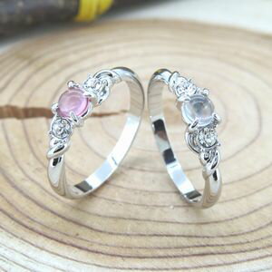 ピンキーリング SILVER925 クリスタル ジュエリー アクセサリー 指輪 リング シルバー カボション ファッション 1号 3号 5号 7号 9号 11号...