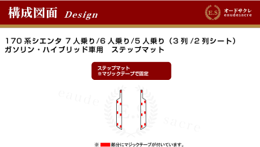 トヨタ 新型シエンタ 170系 防水ラバーマット ステップマット 5人乗り（2列シート） 【ESラバー】 Sienta 純正仕様 内装 パーツ カスタム アクセサリー