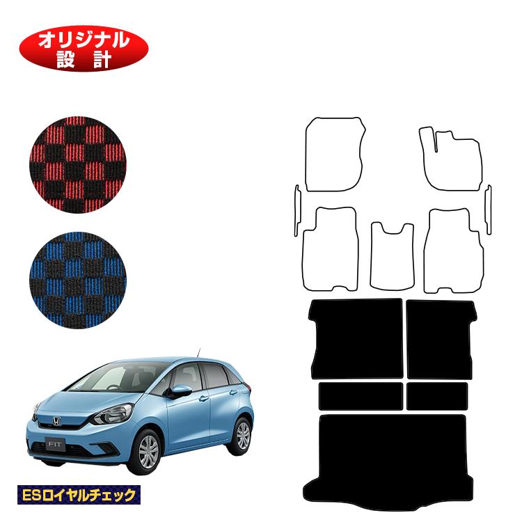 乐天商城 - ホンダ フィット ロングラゲッジマット ハイブリッドe:HEV対応 【ESロイヤルチェック】 HONDA FIT GR系 GS系 社外品 オリジナル設計 内装 パーツ カスタム アクセサリー