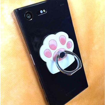 【配送方法：メール便(280円)】 肉球スマホリング スマホリング かわいい スマートフォンリング アクセサリー 犬 猫 熊 イヌ ネコ クマ 動物 プレゼント リング