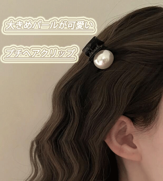 【2個セット】パール　韓国　ヘアクリップ　ヘアアクセサリー　プチ　クリップヘアアレンジ　ハーフツイン　ツインテール　ファッション　可愛い　お呼ばれ　結婚式　髪飾り 1