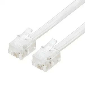 【メール便】ミヨシ DC-403/SK 6極4芯 電話機コード 3m クリア【純正パッケージ品】