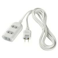 【メール便】バッファロー 2ピン式電源タップ 3個口タイプ 2m ホワイト BSTAPST2320WH【純正パッケージ品】