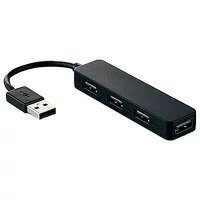 【メール便】エレコム U2H-SN4NBBK USB2.