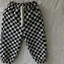 【在庫処分・大特価】キッズ ロゴ ボア 裏起毛 チェック パンツ 秋 冬 防寒 ニット帽 韓国風 かわいい ユニセックス ガール ボーイ 2023 ホワイト ブラック お揃い check pants